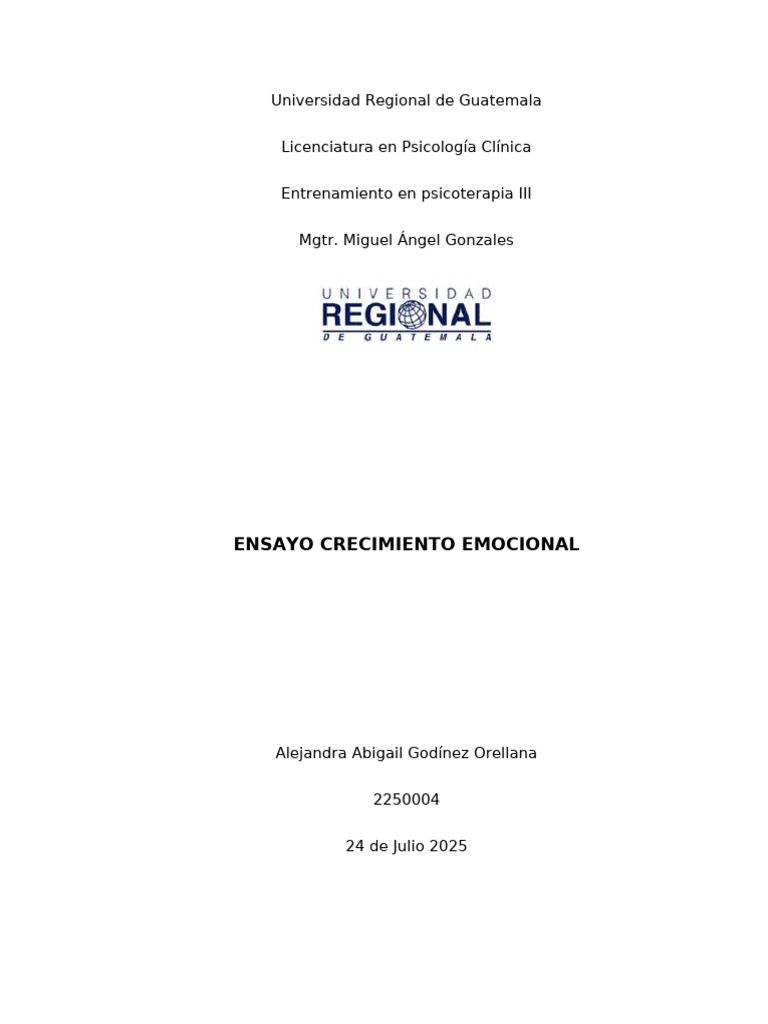 Crecimiento Emocional en Psicoterapia | PDF | Psicoterapia | Las emociones