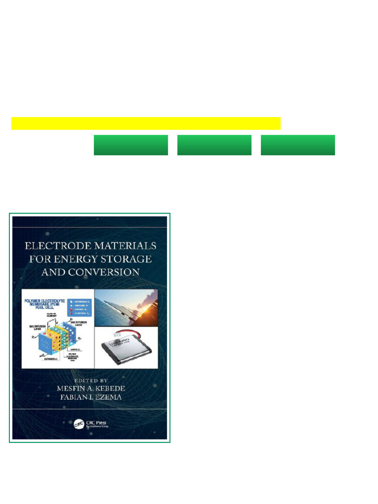 (Ebook) Electrode Materials for Energy Storage and Conversion by Mesfin ...