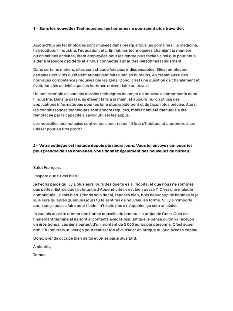 Impact des technologies sur le travail | PDF