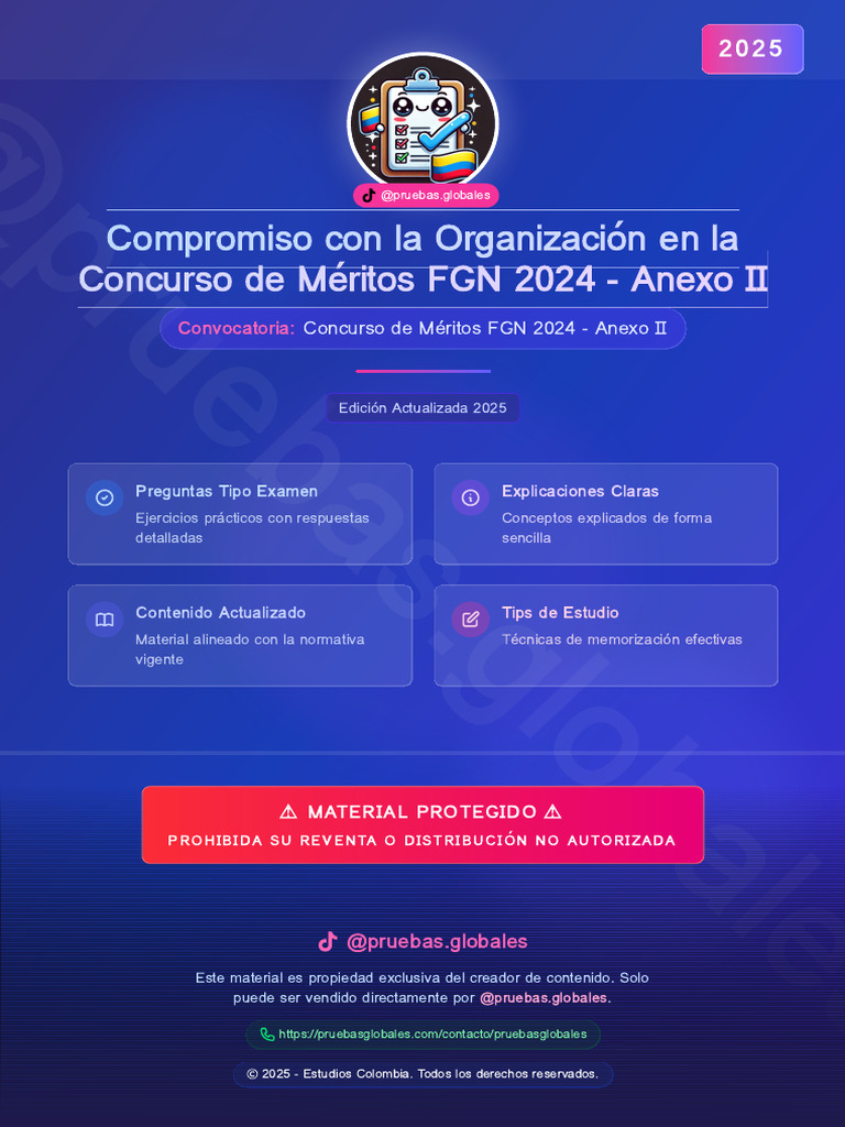 Compromiso Con La Organizacin en La Concurso de Mritos FGN 2024 - Anexo ...