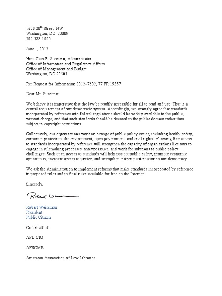Sunstein LTR | PDF