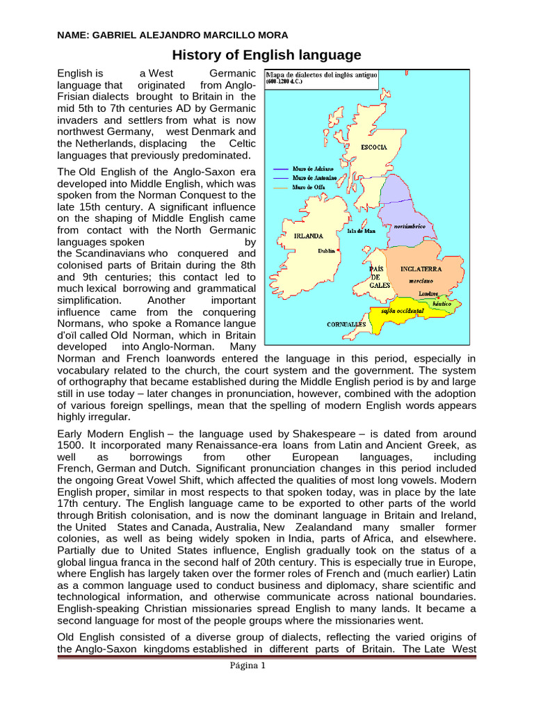 Evolution of the English Language | PDF | English Language | Languages