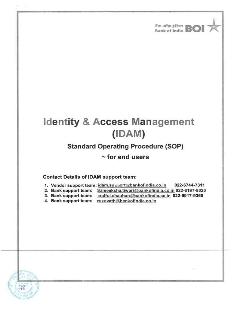 IDAM SOP For End Users - 24.02.2025 | PDF