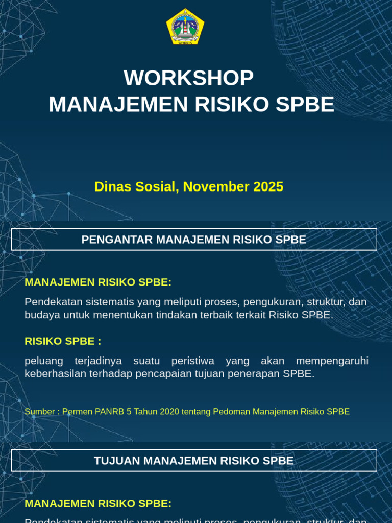 Manajemen Risiko SPBE: Panduan Lengkap | PDF