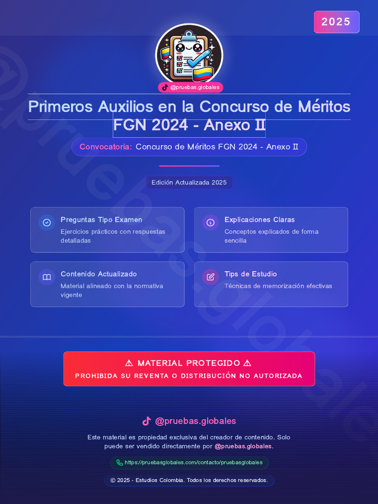 Primeros Auxilios en La Concurso de Mritos FGN 2024 - Anexo II | PDF ...