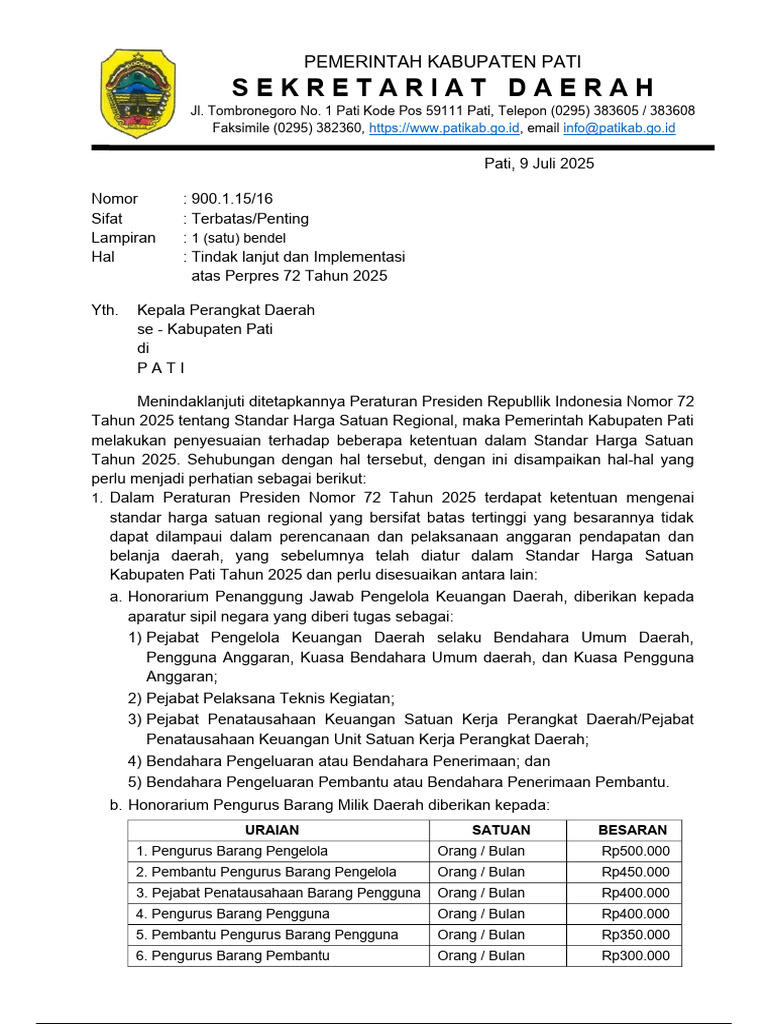 20250709124313surat Edaran Tindak Lanjut Dan Implementasi Perpres 72 ...