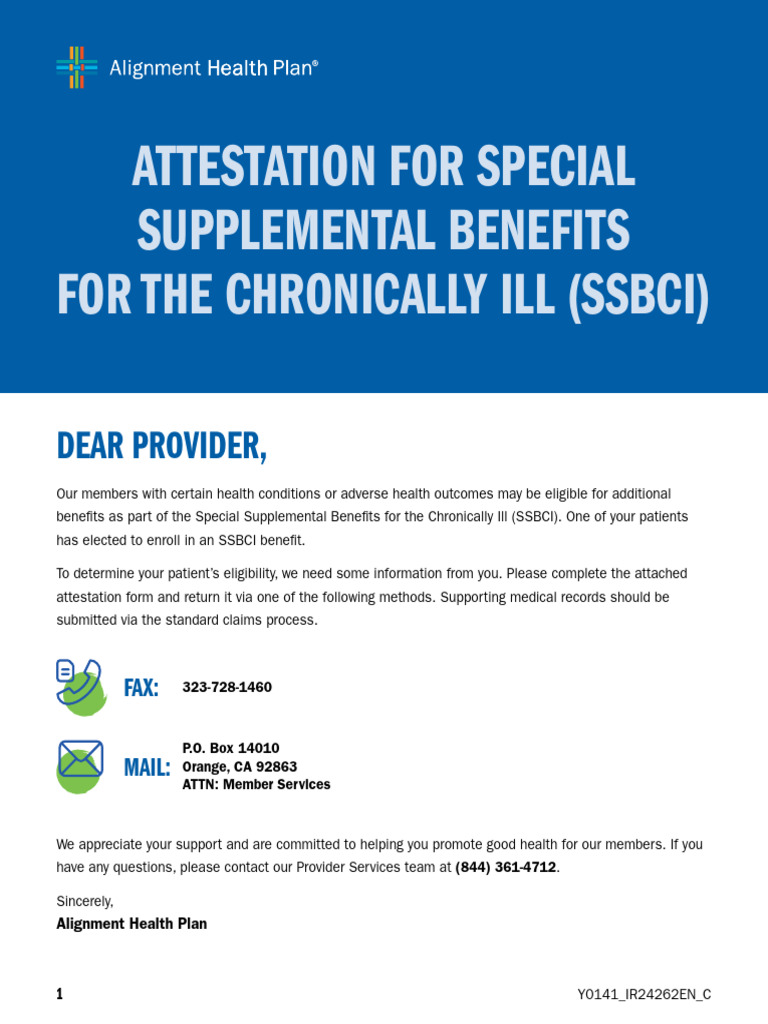 SSBCI Attestation Form for Providers | PDF | Chronic Condition ...