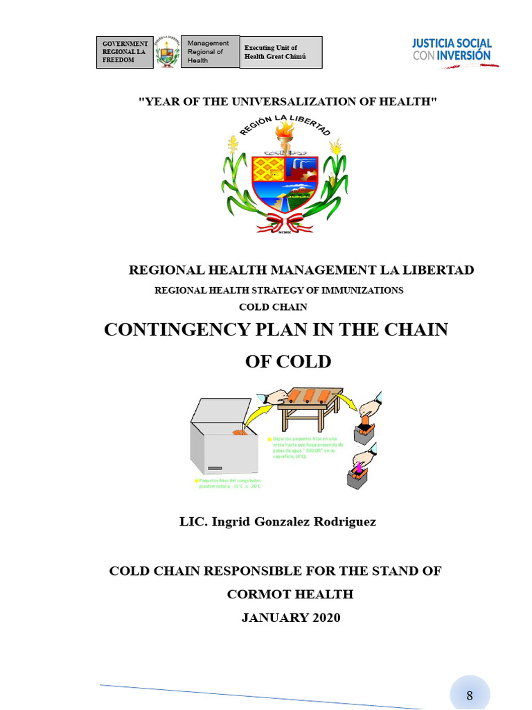 Cold Chain Contingency Plan for Vaccines | PDF | Refrigerator | Temperature