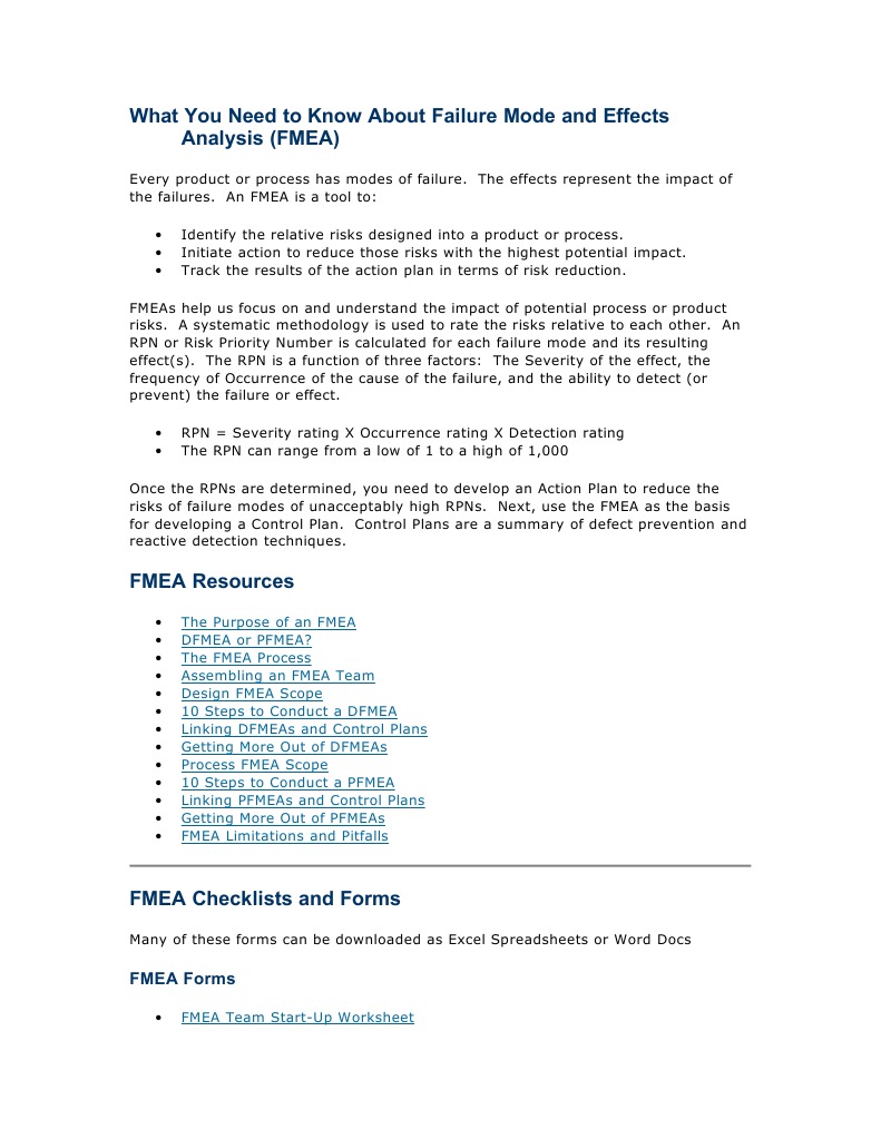 Understanding Failure Mode and Effects Analysis | PDF | Risk | Systems ...