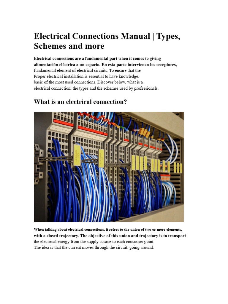 Types of Electrical Connections Explained | PDF | Electrical Connector ...