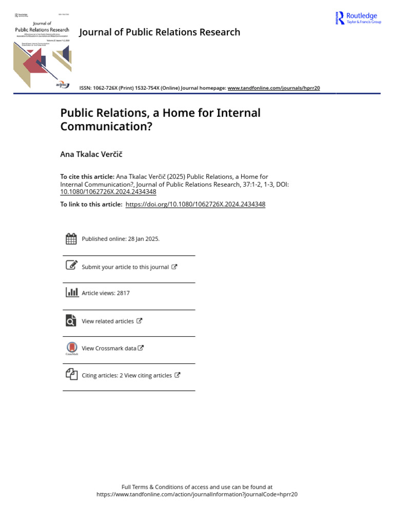 Internal Communication in Public Relations | PDF | Corporate Social ...