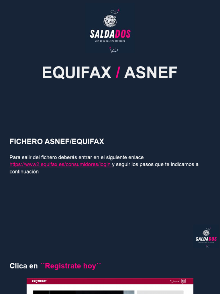 Cómo salir del fichero ASNEF/EQUIFAX | PDF