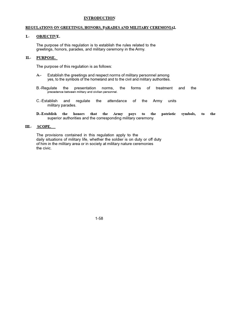 Army Regulations on Military Ceremonies | PDF | Military