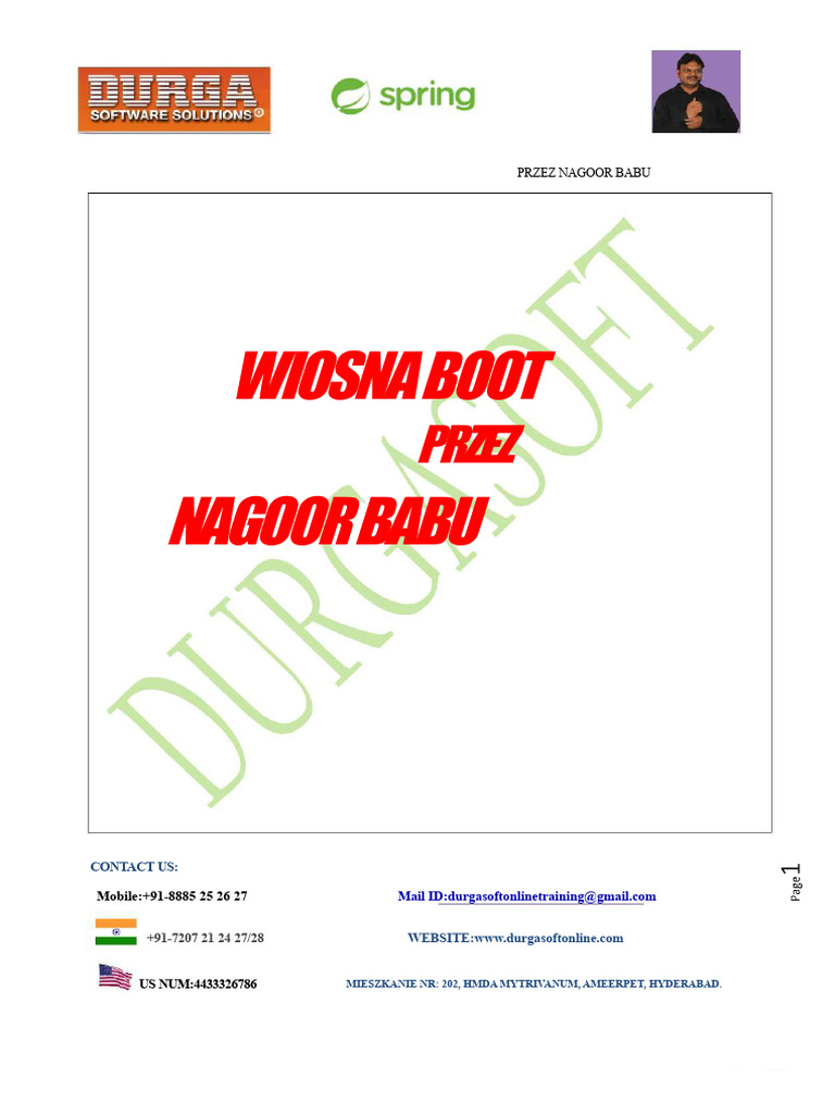 Notatki Durasoft Spring Boot PDF Kompresja Spring Boot | PDF