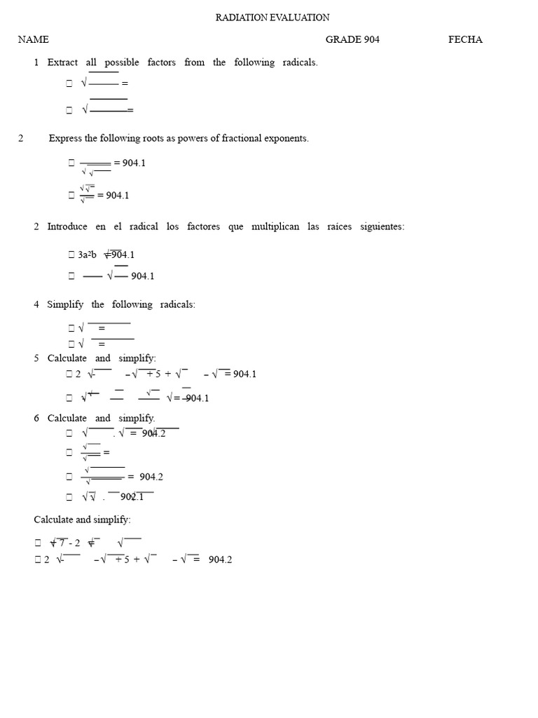 Evaluation of Radiation A | PDF