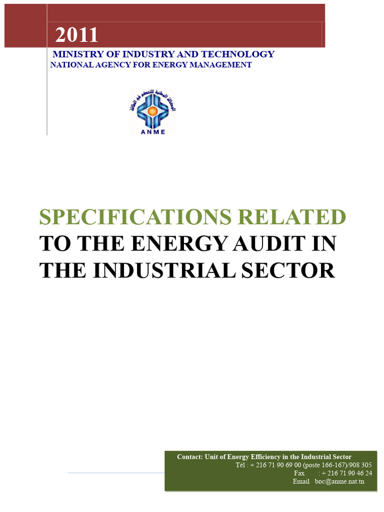 Energy Audit Specifications for Industry | PDF | Audit | Energy ...