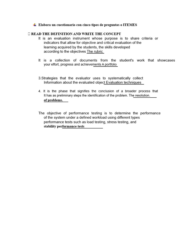 Activity 8. - Developing Evaluation Instruments | PDF