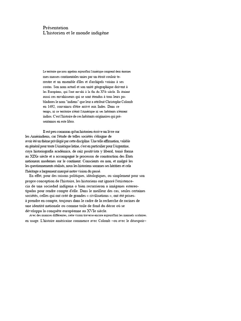 Histoire des peuples autochtones d'Amérique | PDF | Peuples indigènes ...