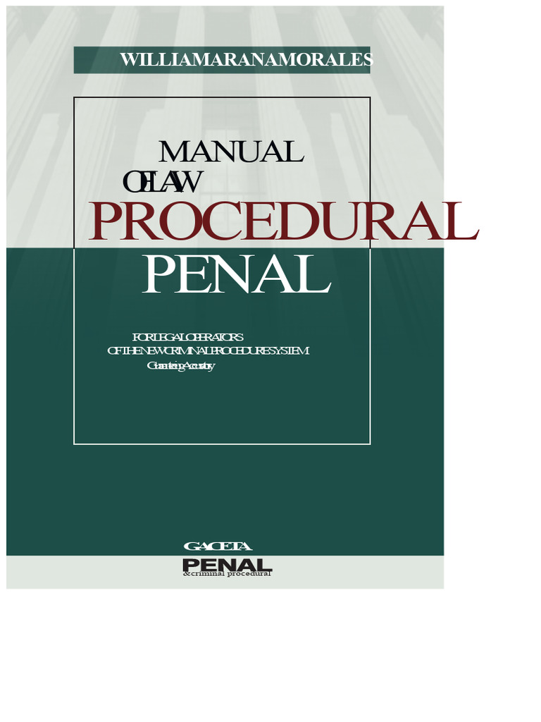 U Manual of Criminal Procedure Law 1 | PDF