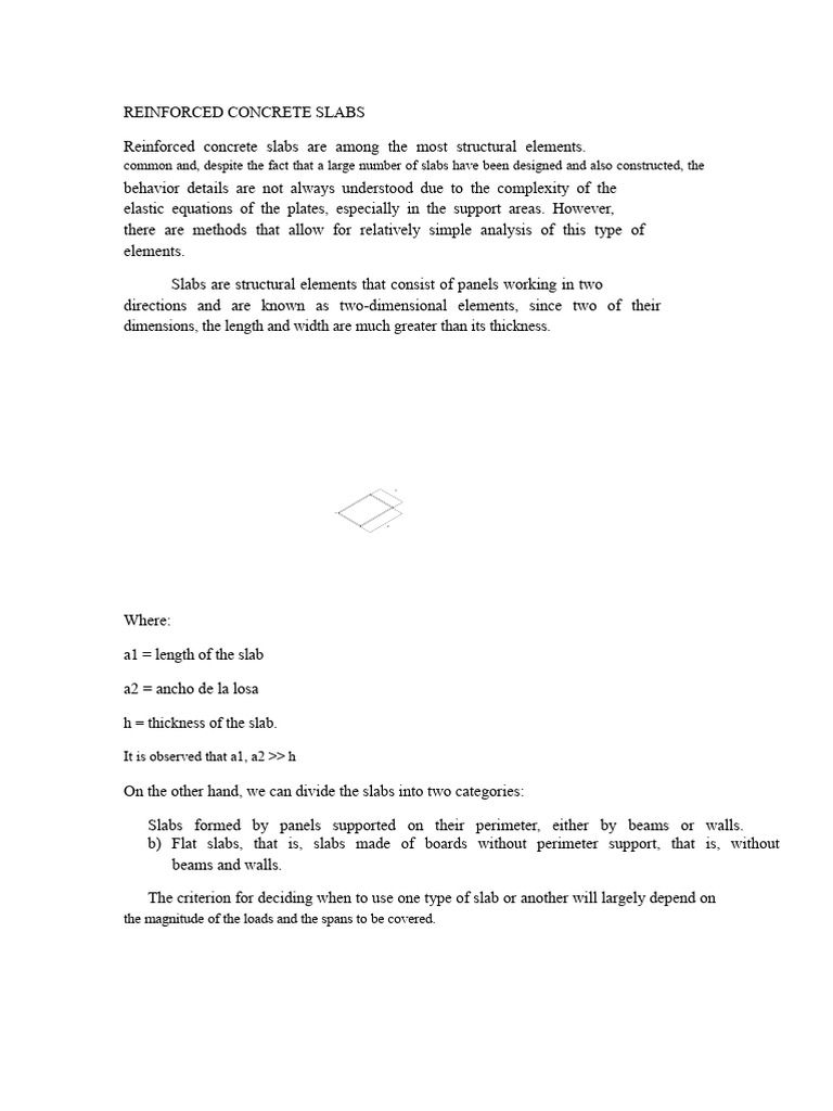 Reinforced Concrete Slabs | PDF | Bending | Beam (Structure)