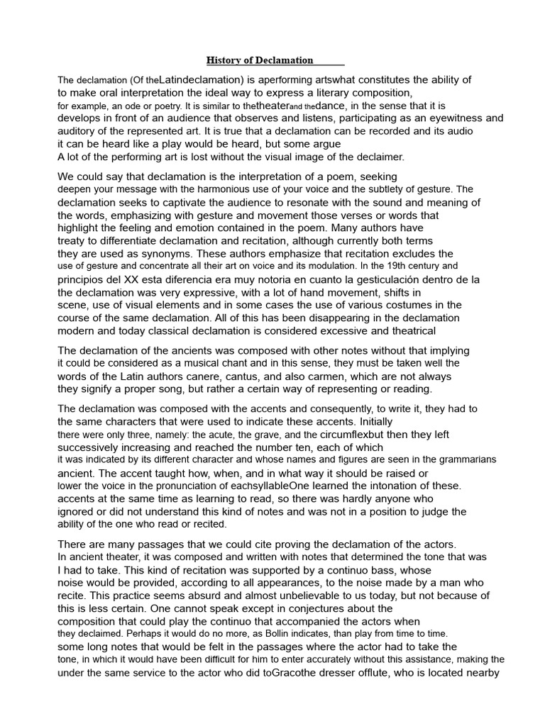 History of Declamation | PDF | Poetry | Rhetoric