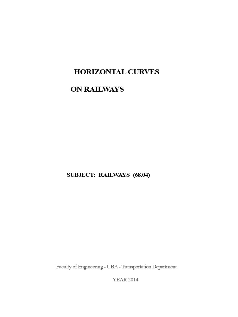 Horizontal Curves in Railway Design | PDF | Rail Transport