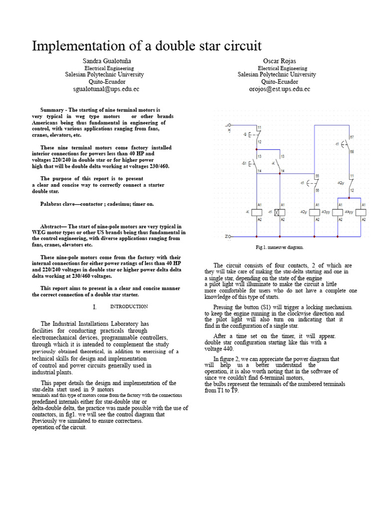 Double Star Circuit Implementation Guide | PDF | Timer | Electrical ...