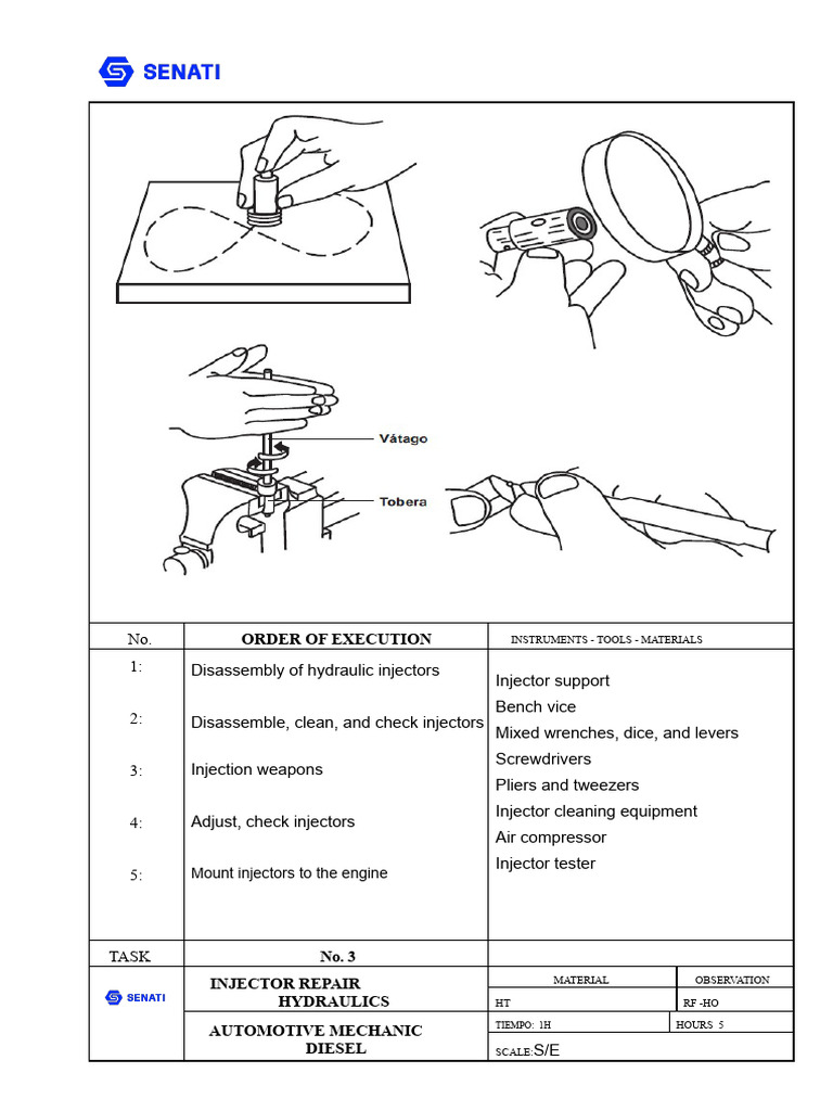 Hydraulic Injector Repair Guide | PDF | Fuel Injection | Diesel Engine