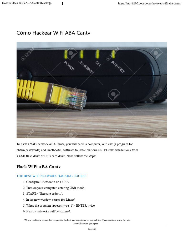 How to Hack WiFi ABA Cantv 【Resolved】 | PDF