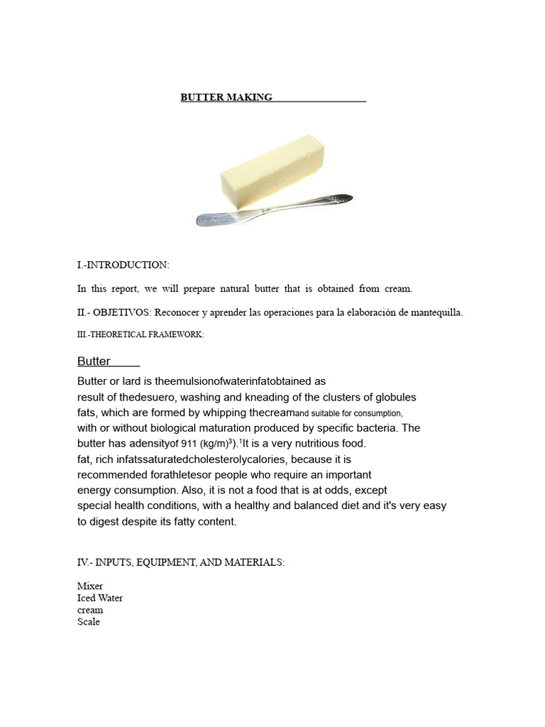 Butter Making | PDF | Butter | Milk