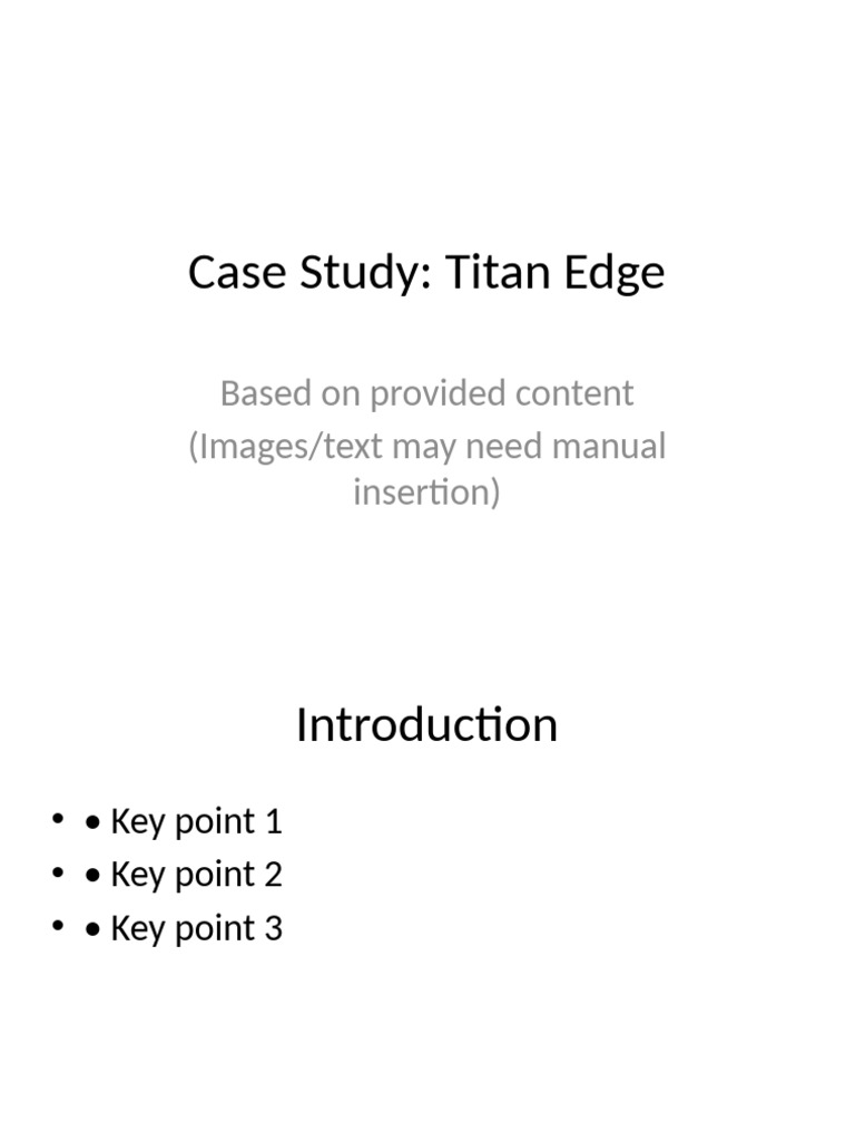 Titan Edge Case Study Overview | PDF