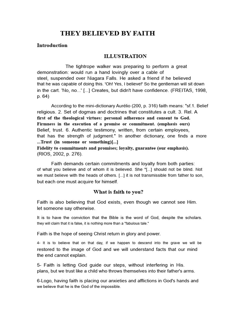 Understanding Faith Through Biblical Examples | PDF | Noah | Faith