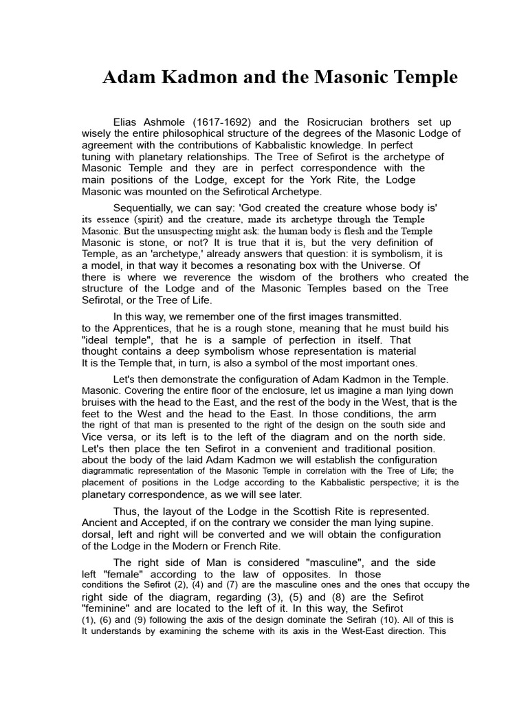 Masonic Temple and the Tree of Life | PDF | Planets In Astrology | Kabbalah