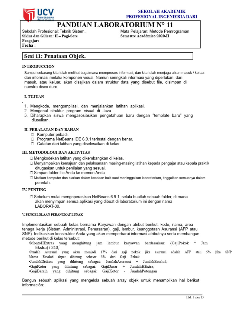 Panduan Pemrograman Java untuk Karyawan | PDF