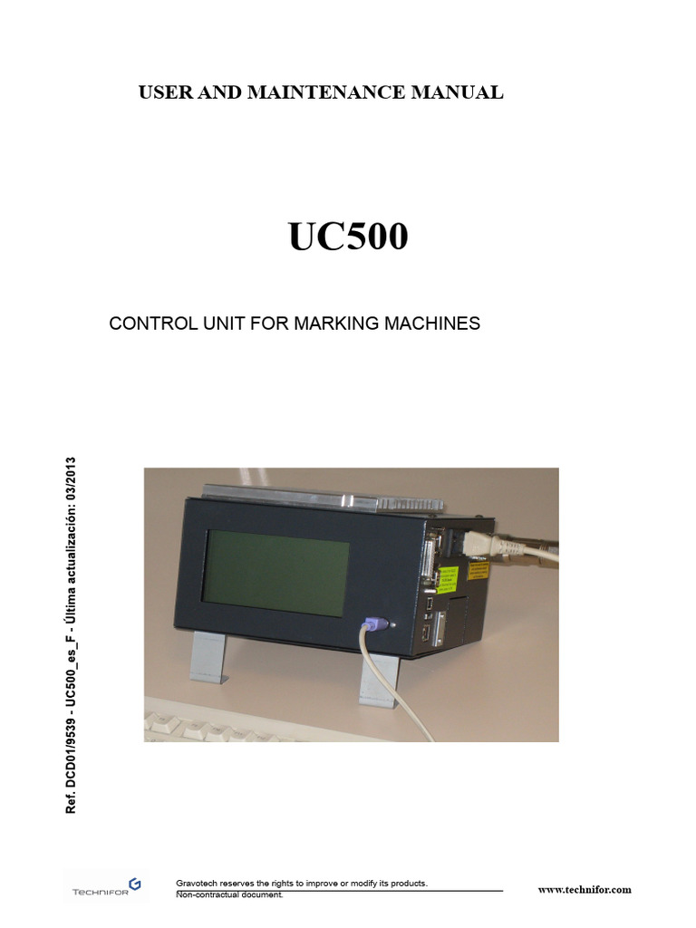 UC500 Control Unit User Manual | PDF | Power Supply | Electrical ...