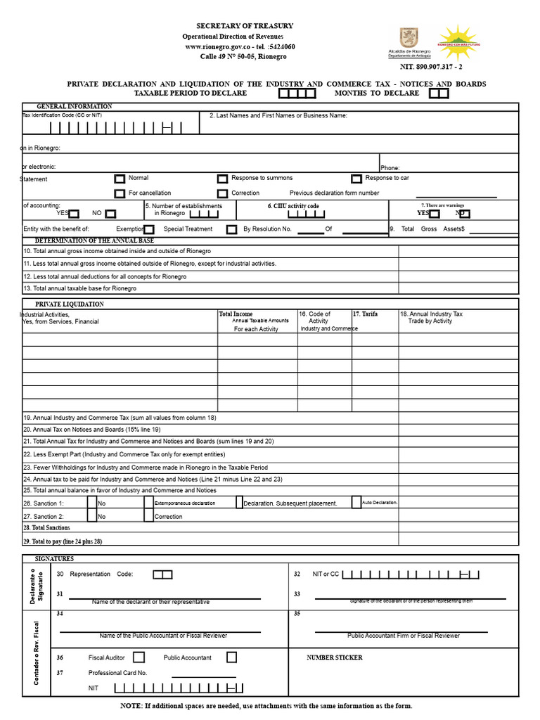 Ica Table - Rio Negro | PDF | Taxes | Gross Income