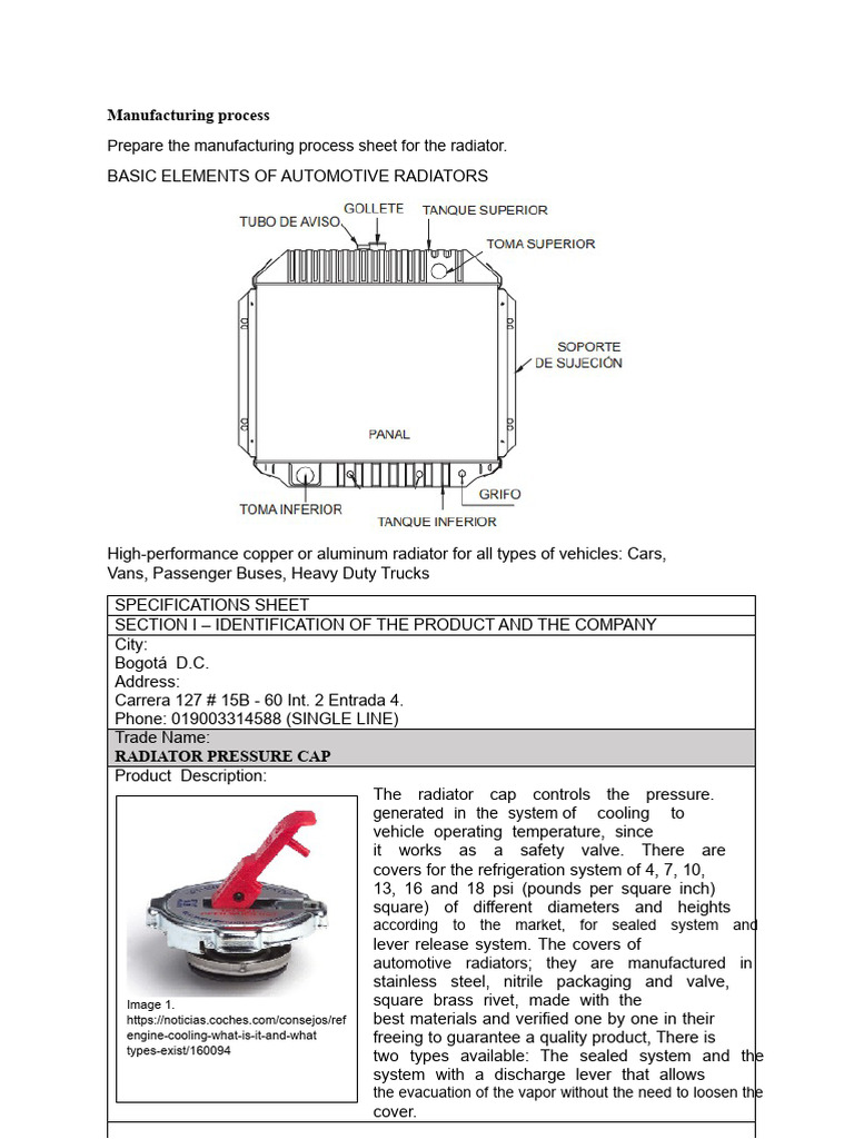Automotive Radiator Manufacturing Guide | PDF | Radiator | Pipe (Fluid ...