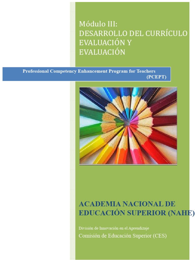 Desarrollo Curricular y Evaluación Docente | PDF | Plan de estudios ...