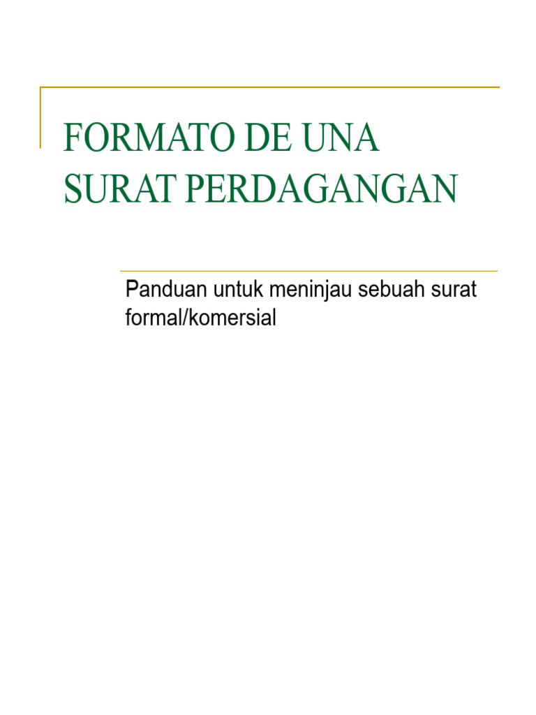 Format Surat Bisnis | PDF
