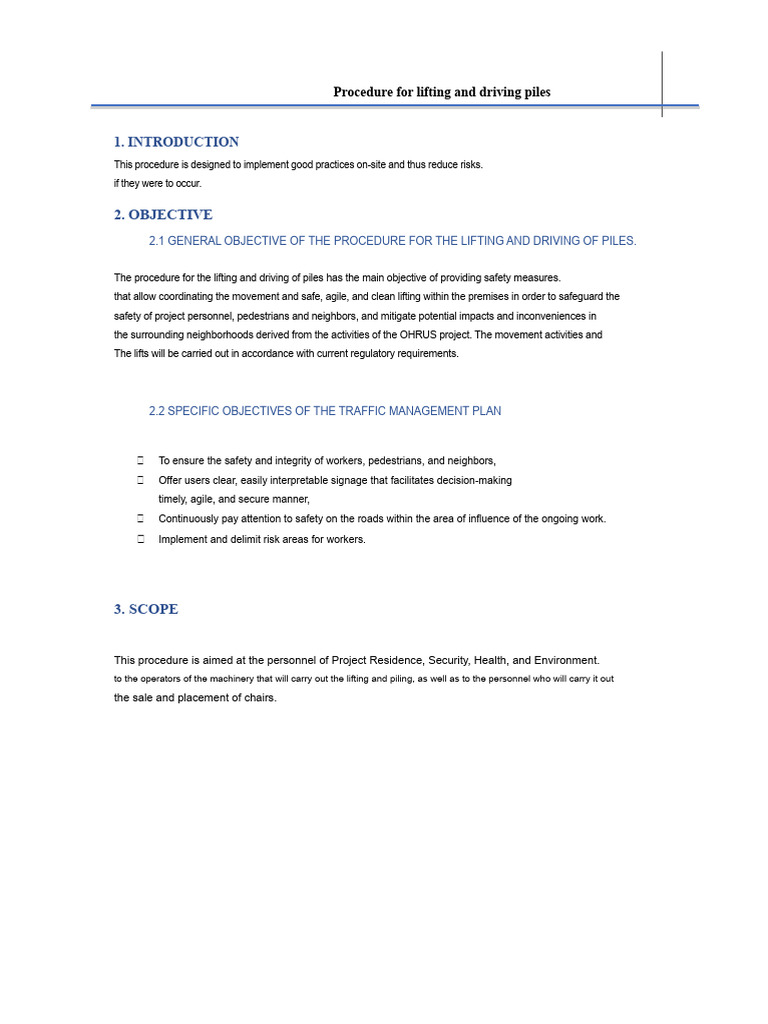 Safe Pile Lifting and Driving Procedure | PDF | Safety | Personal ...