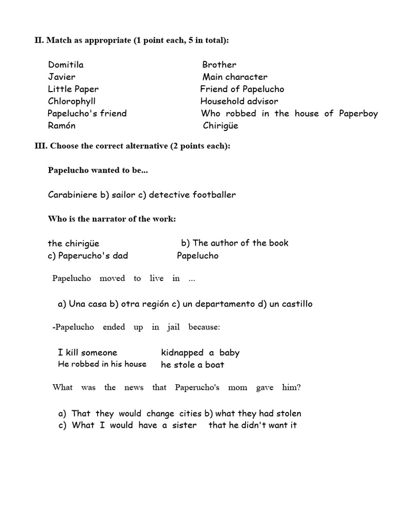 Test Paperucho Detective | PDF