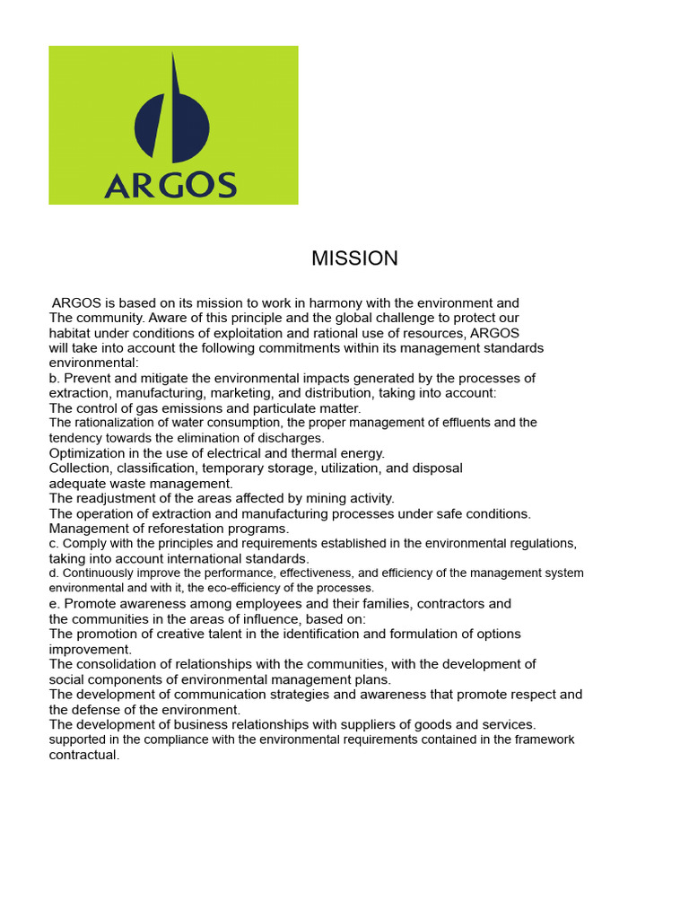 Argos Environmental Commitment and Cement Solutions | PDF | Concrete ...