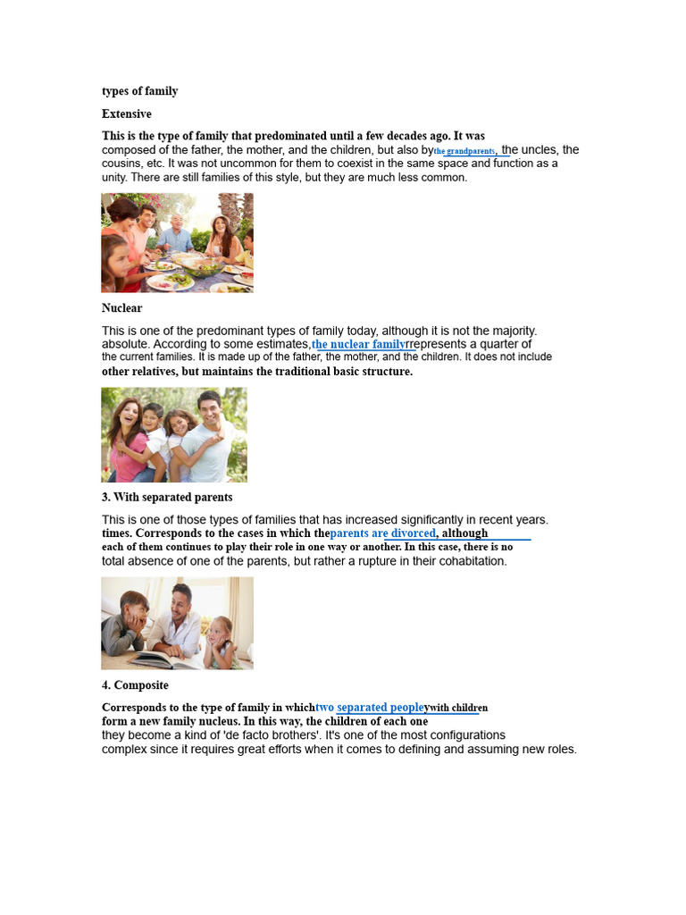 Types of Family | PDF | Family | Interpersonal Relationships