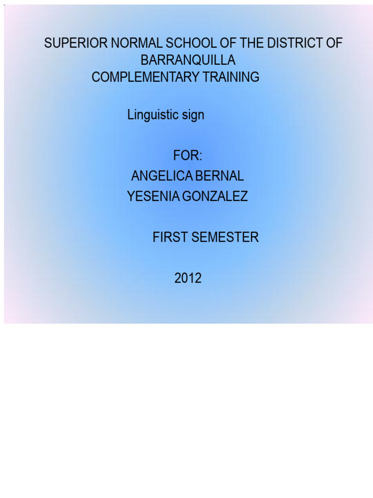 Understanding Linguistic Signs and Units | PDF | Word | Human Communication