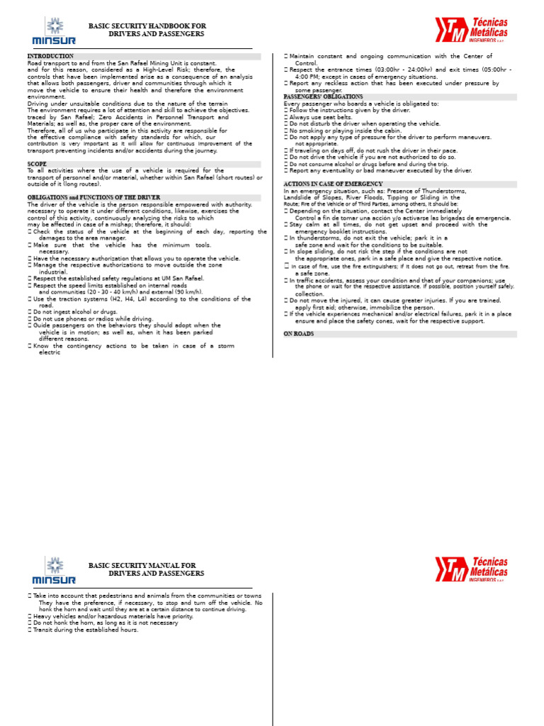 Driver-Passenger Safety Handbook | PDF | Safety | Vehicles