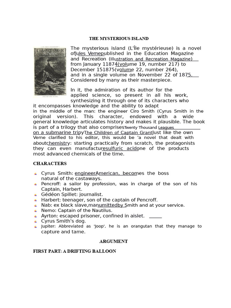 The Mysterious Island | PDF | The Mysterious Island