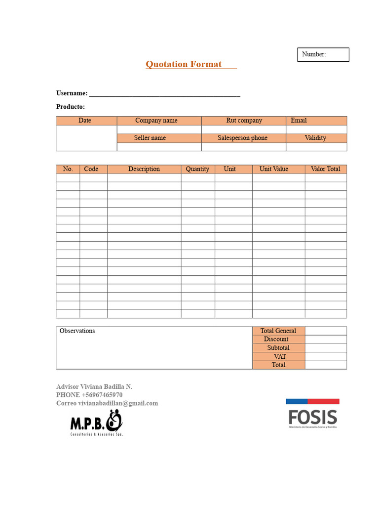 Quotation Template for Sales Transactions | PDF
