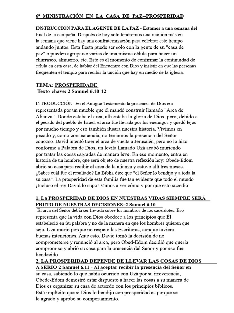 Prosperidad a través de la fe en Dios | PDF | Arca de la Alianza ...