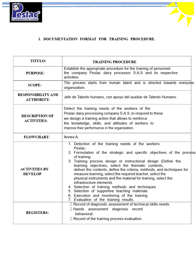 Training Procedure | PDF | Evaluation | Business