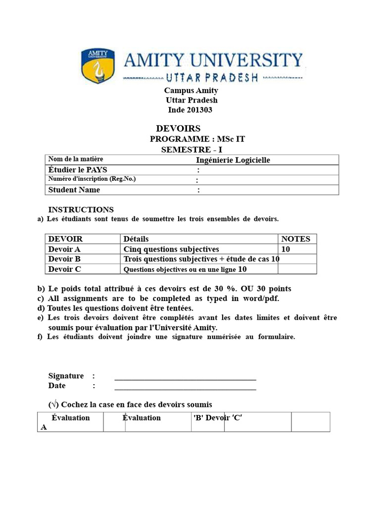 Devoirs MSc IT : Ingénierie Logicielle | PDF | Test de logiciel ...